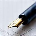 Close up of luxury fountain pen and documents