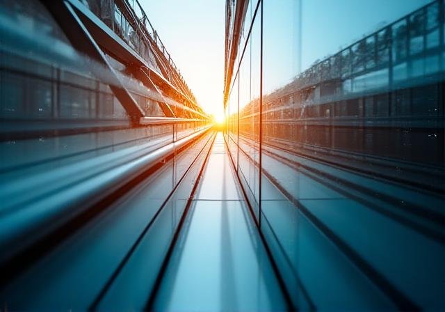 Abstract view of intricate modern architecture representing structural stability and complexity